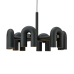 52056 Висечка светилка ECLIPSE LED 12x7W 3000K Црна Luxen